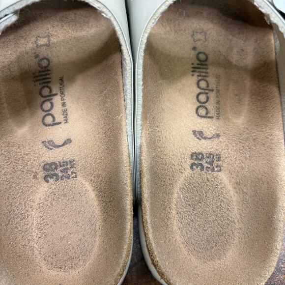 Birkenstock Papillio Womens Size 7 EU 38 Narrow Arizona Sandals Metallic Mineral - Picture 14 of 16